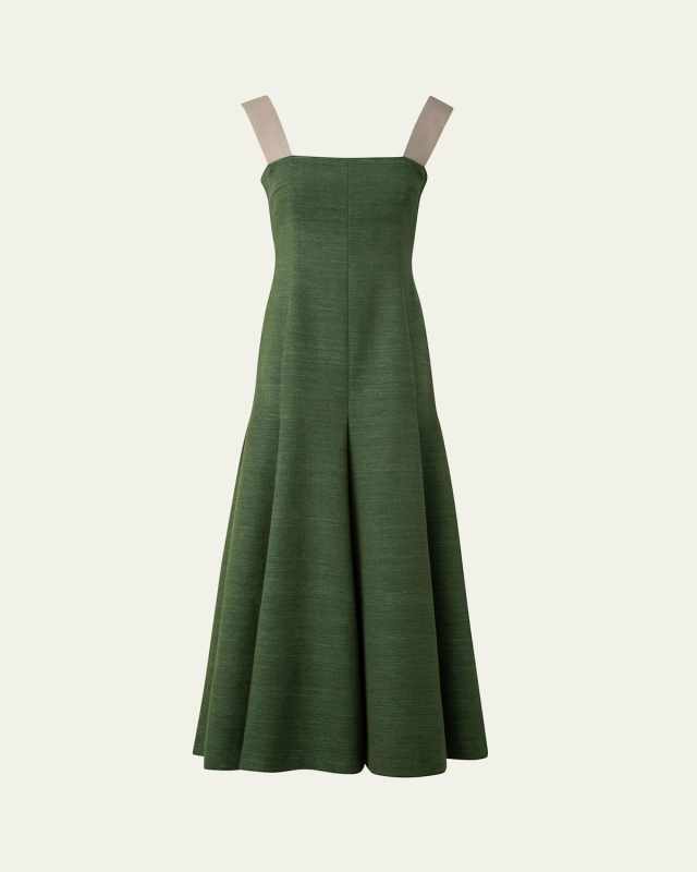 Fit-Flare Indian Silk Midi Dress